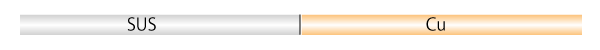 Friction welding for the parts where the difference of thermal conductivity is required. ' SUS and Cu ' example.